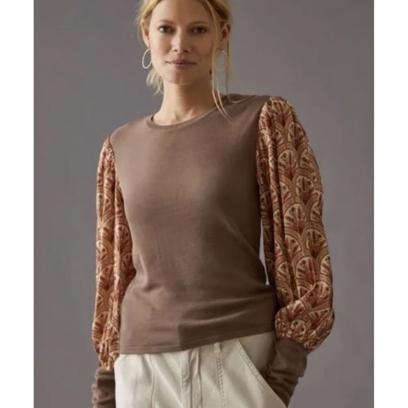 Anthropologie | Blank London | Boho Long Sleeve Lurex Blouse Size M Medium - Picture 3 of 14